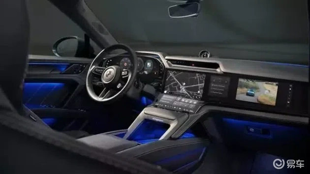 保时捷纯电卡宴首发，12.25寸曲面屏亮眼